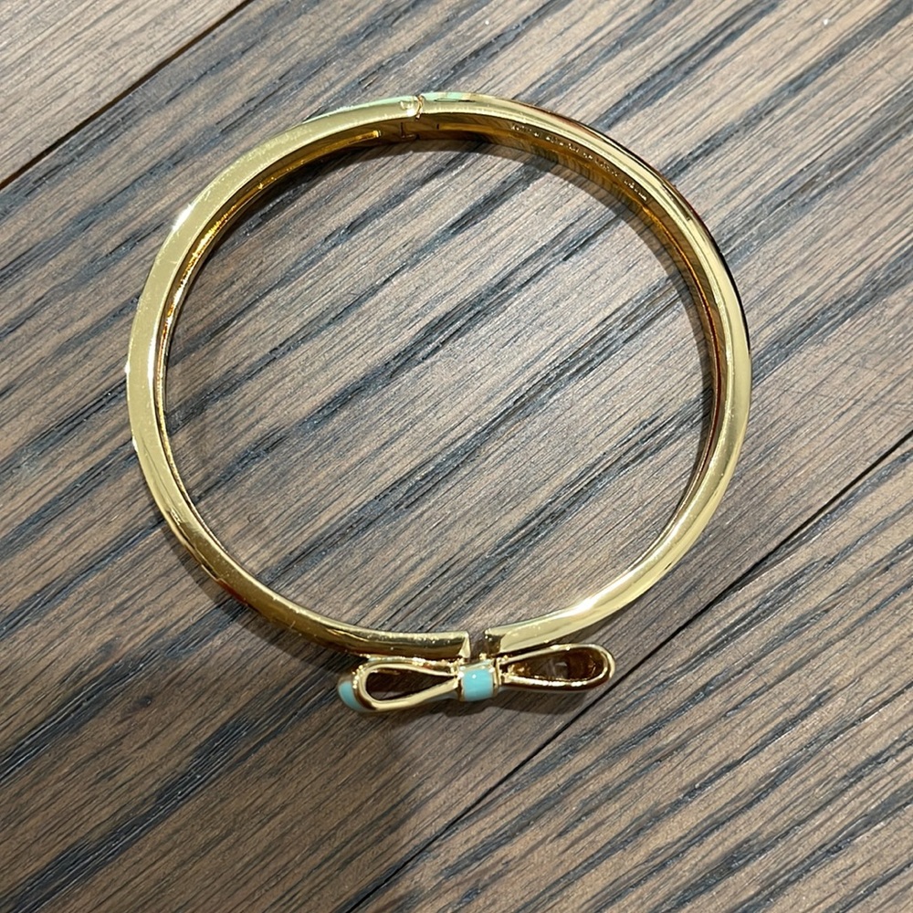 Delicate Double Bow Hinge Bangle - image 3